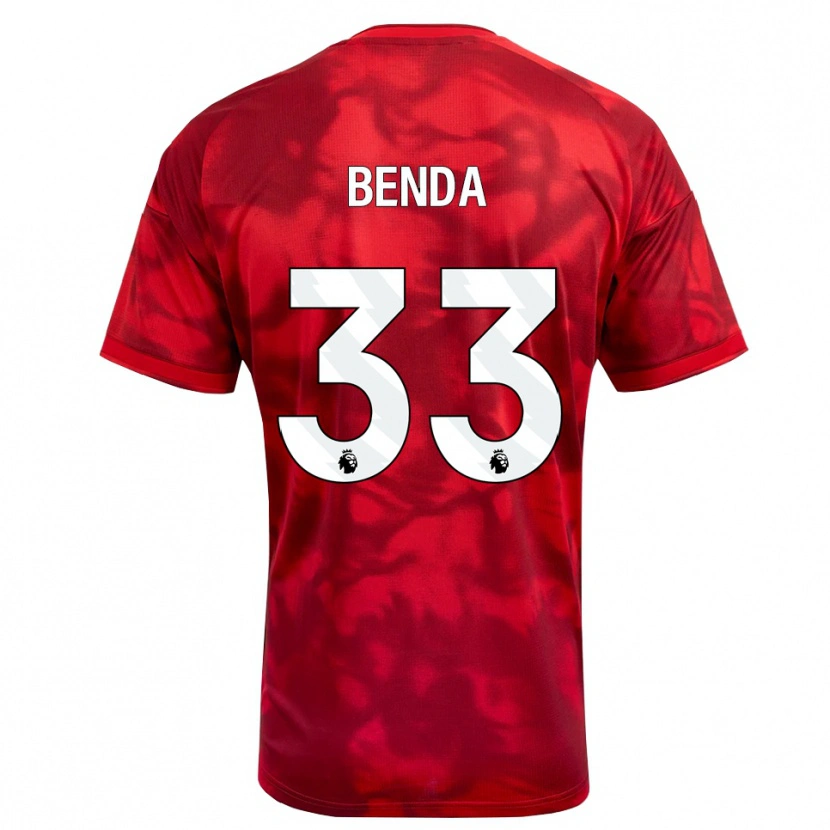 Danxen Mulher Camisola Steven Benda #33 Crimson Branco Principal 2026/27 Camisa Brasil