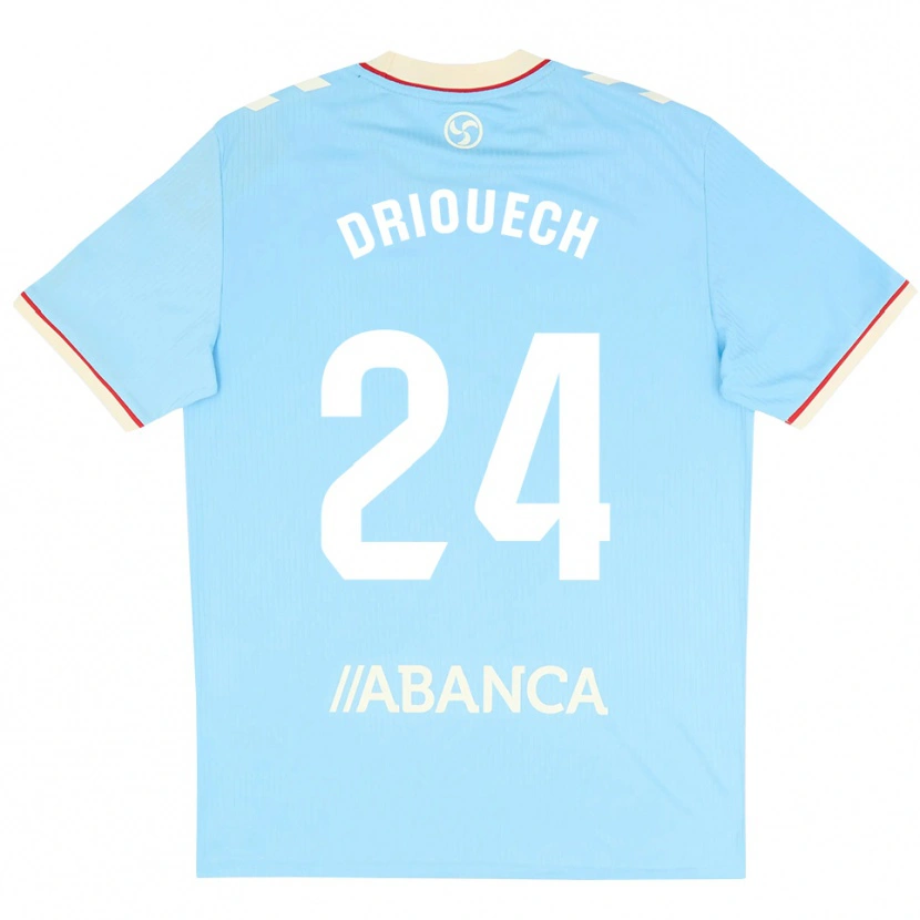 Danxen Criança Camisola Couhaib Driouech #24 Azul Céu Branco Vermelho Principal 2026/27 Camisa Brasil