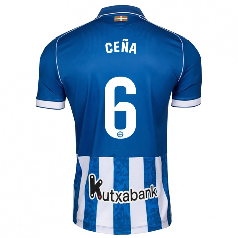 Danxen Criança Camisola Marcos Ceña #6 Azul Branco Preto Principal 2026/27 Camisa Brasil