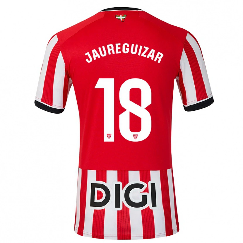 Danxen Criança Camisola Mikel Jauregizar #18 Vermelho Preto Branco Principal 2026/27 Camisa Brasil