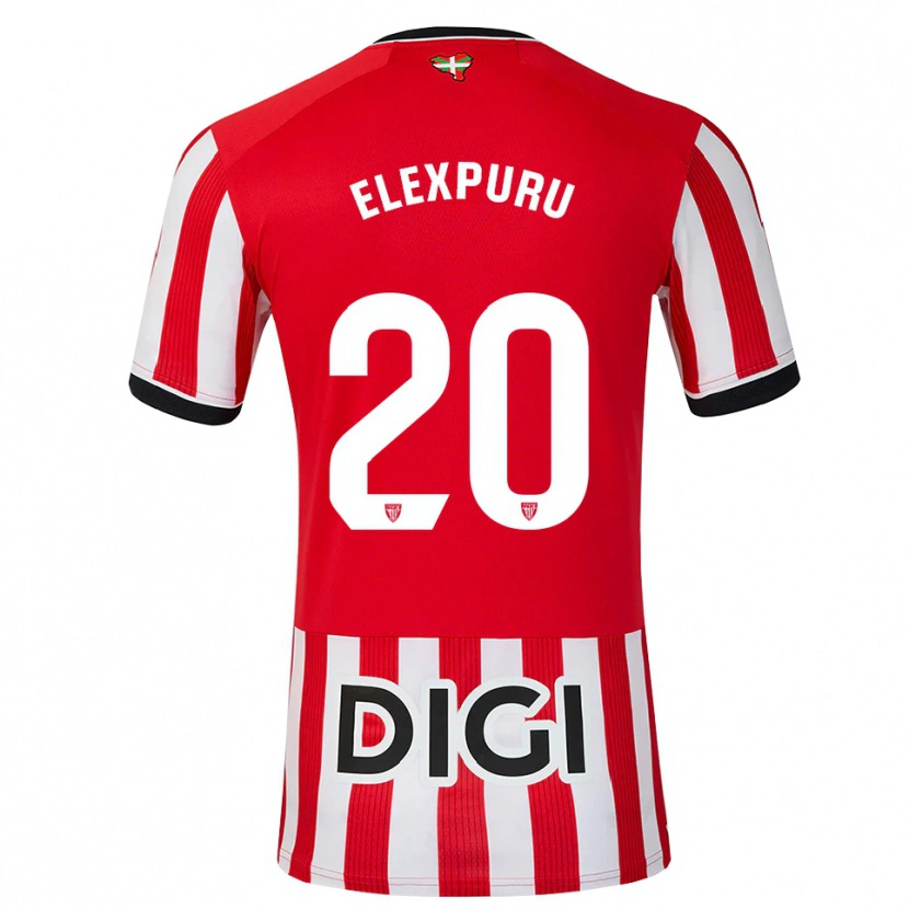 Danxen Criança Camisola Ane Elexpuru Añorga #20 Vermelho Preto Branco Principal 2026/27 Camisa Brasil