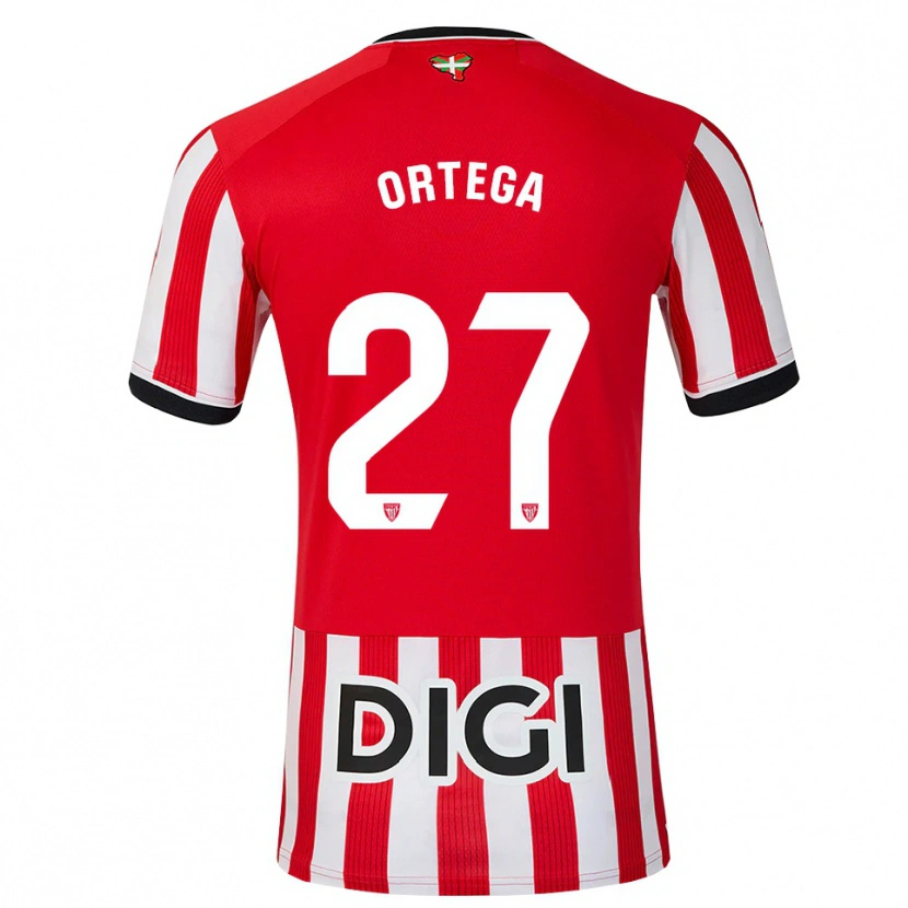 Danxen Criança Camisola Sara Ortega #27 Vermelho Preto Branco Principal 2026/27 Camisa Brasil