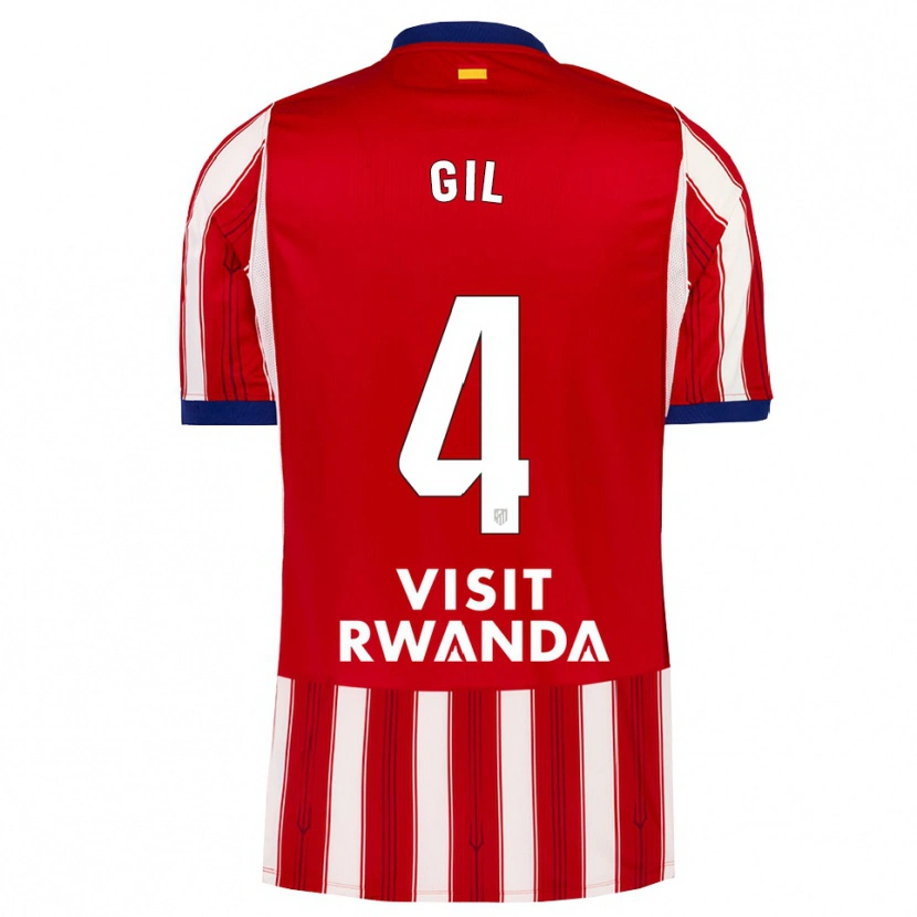Danxen Criança Camisola Miguel Gil #4 Azul Real Vermelho Branco Principal 2026/27 Camisa Brasil