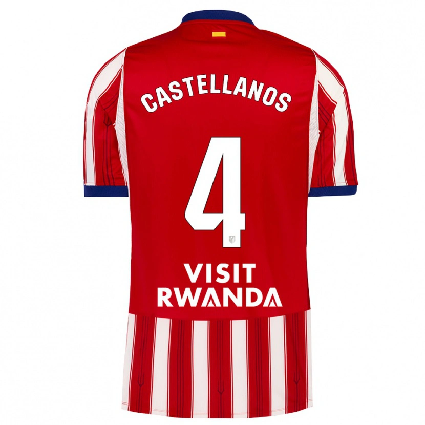 Danxen Criança Camisola Iván Castellanos #4 Azul Real Vermelho Branco Principal 2026/27 Camisa Brasil