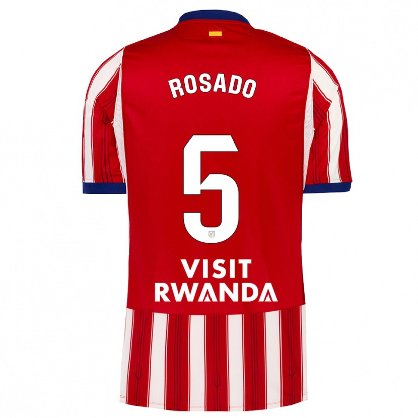 Danxen Criança Camisola Diego Rosado #5 Azul Real Vermelho Branco Principal 2026/27 Camisa Brasil