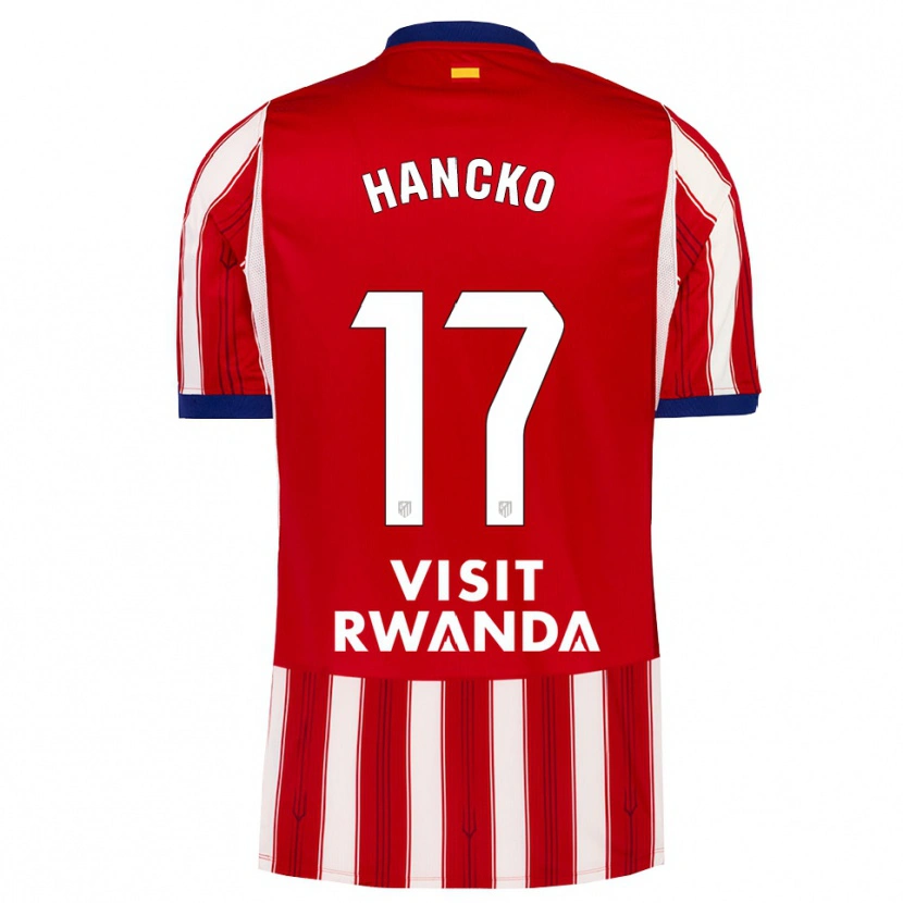 Danxen Criança Camisola Dávid Hancko #17 Azul Real Vermelho Branco Principal 2026/27 Camisa Brasil