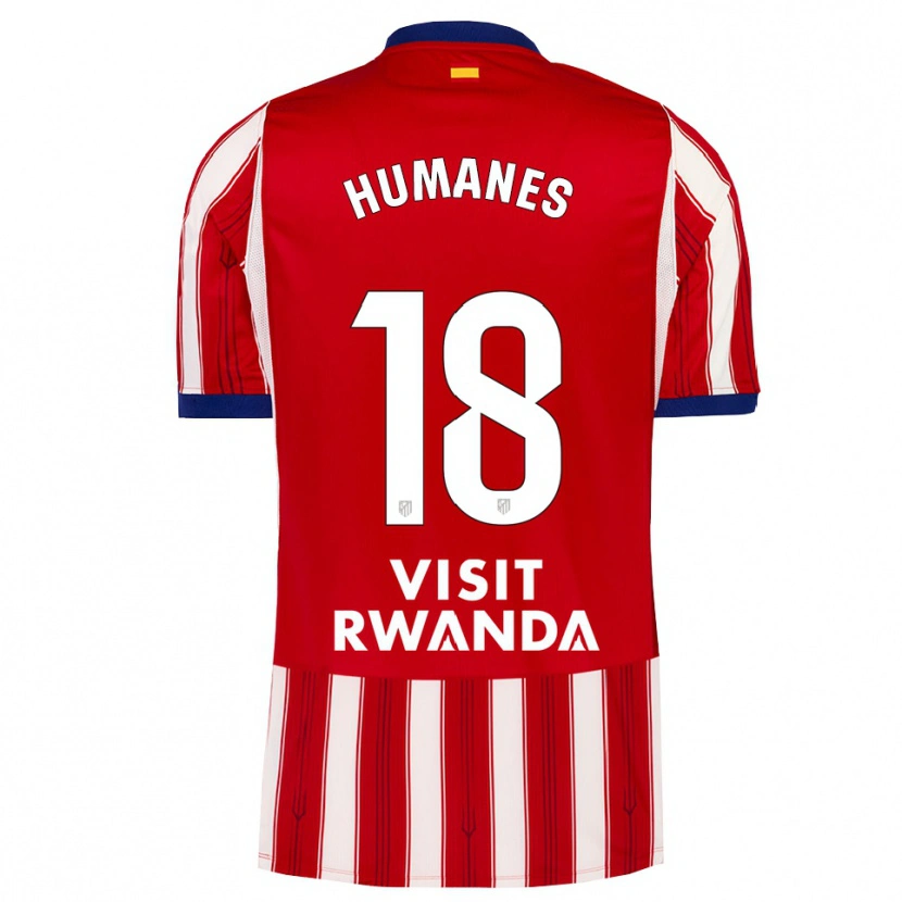 Danxen Criança Camisola Hugo Humanes #18 Azul Real Vermelho Branco Principal 2026/27 Camisa Brasil