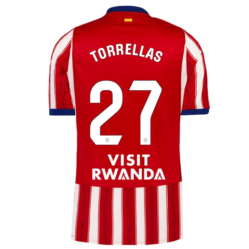 Danxen Criança Camisola Óscar Torrellas #27 Azul Real Vermelho Branco Principal 2026/27 Camisa Brasil