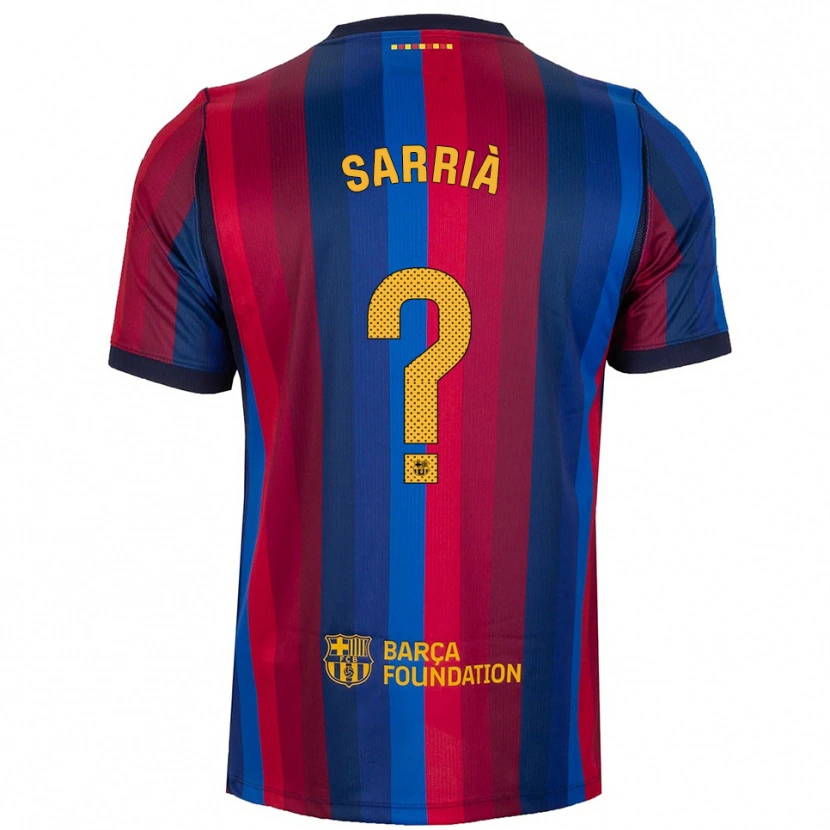 Danxen Criança Camisola Pau Sarrià #0 Azul Real Vermelho Amarelo Principal 2026/27 Camisa Brasil
