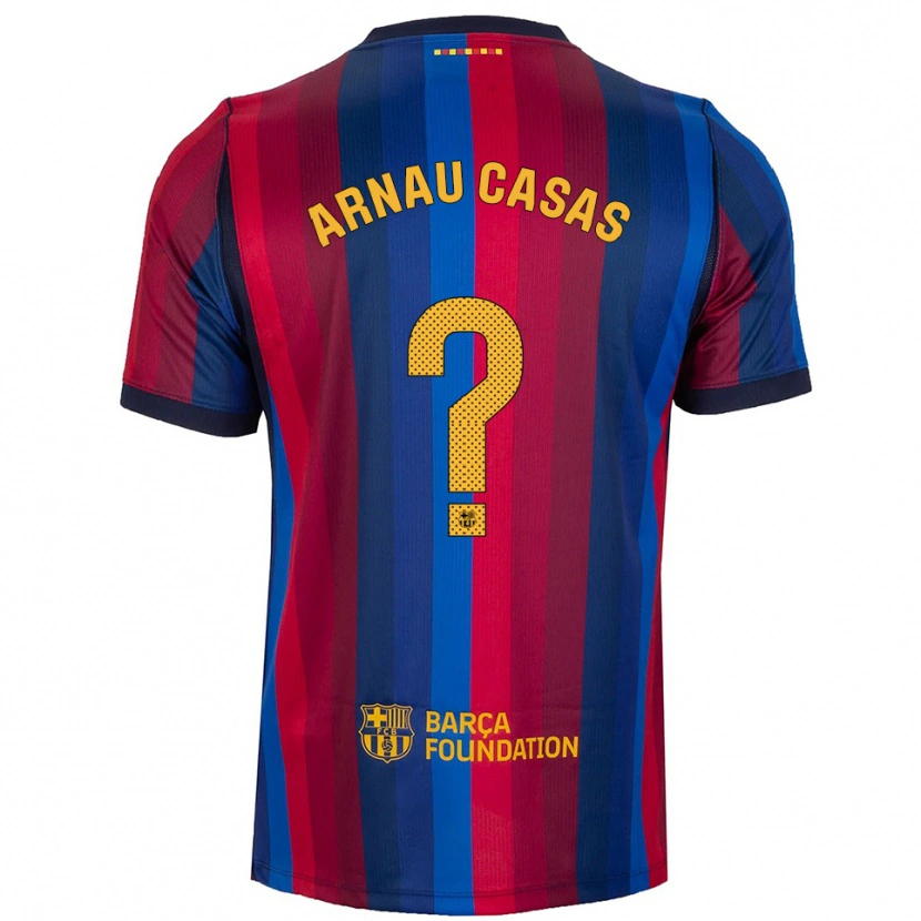 Danxen Criança Camisola Arnau Casas #0 Azul Real Vermelho Amarelo Principal 2026/27 Camisa Brasil