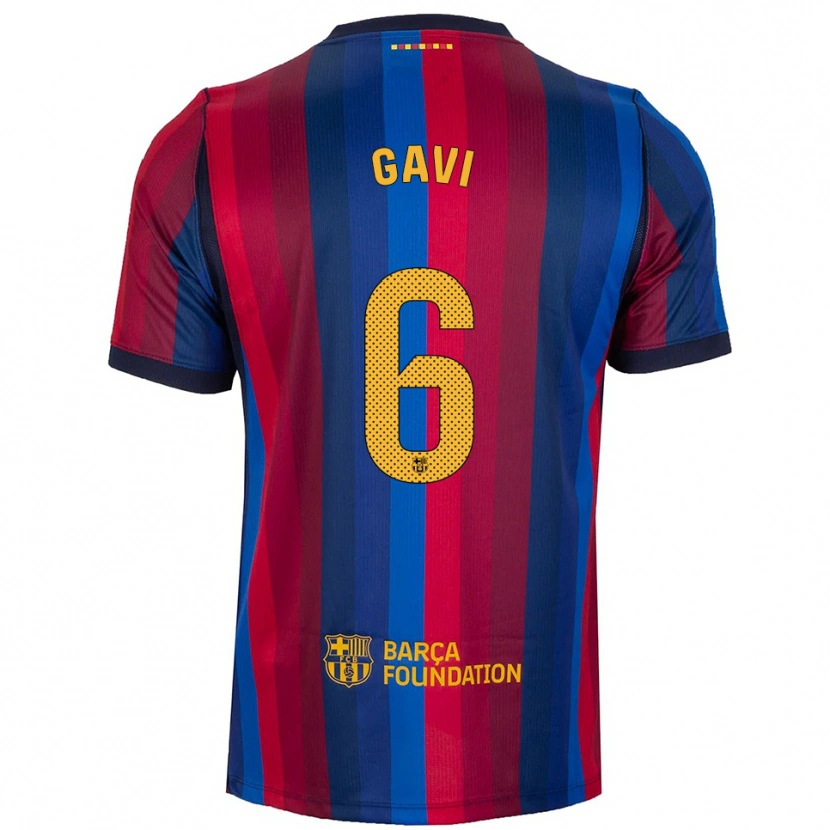 Danxen Criança Camisola Pablo Martín Páez Gavira #6 Azul Real Vermelho Amarelo Principal 2026/27 Camisa Brasil