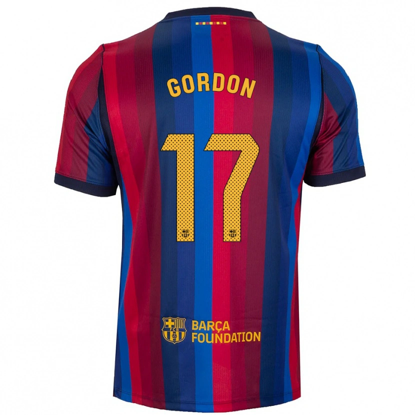 Danxen Criança Camisola Anthony Gordon #17 Azul Real Vermelho Amarelo Principal 2026/27 Camisa Brasil