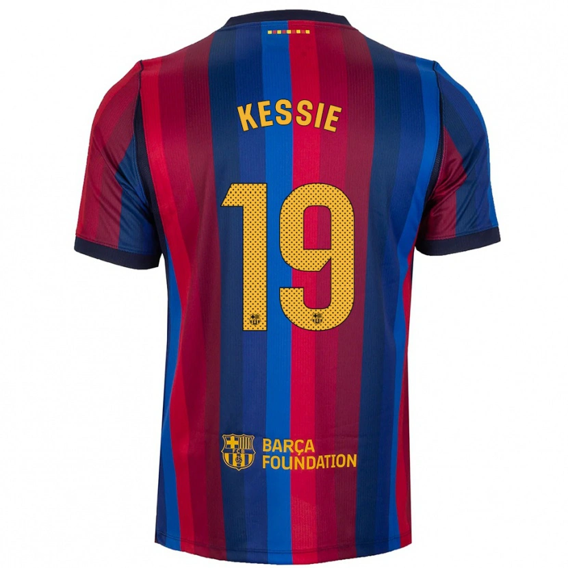 Danxen Criança Camisola Franck Kessie #19 Azul Real Vermelho Amarelo Principal 2026/27 Camisa Brasil