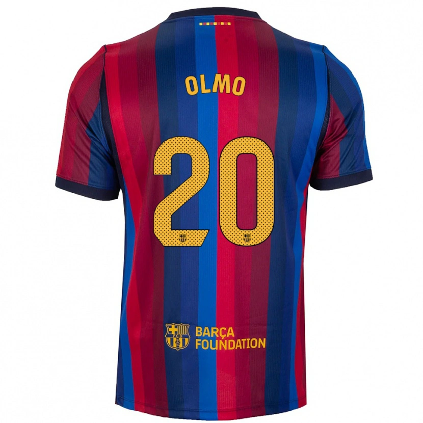 Danxen Criança Camisola Dani Olmo #20 Azul Real Vermelho Amarelo Principal 2026/27 Camisa Brasil