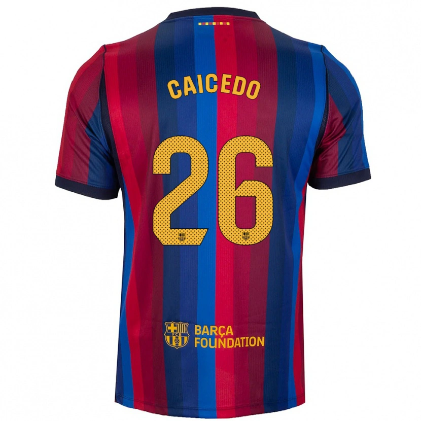 Danxen Criança Camisola Josué Caicedo #26 Azul Real Vermelho Amarelo Principal 2026/27 Camisa Brasil