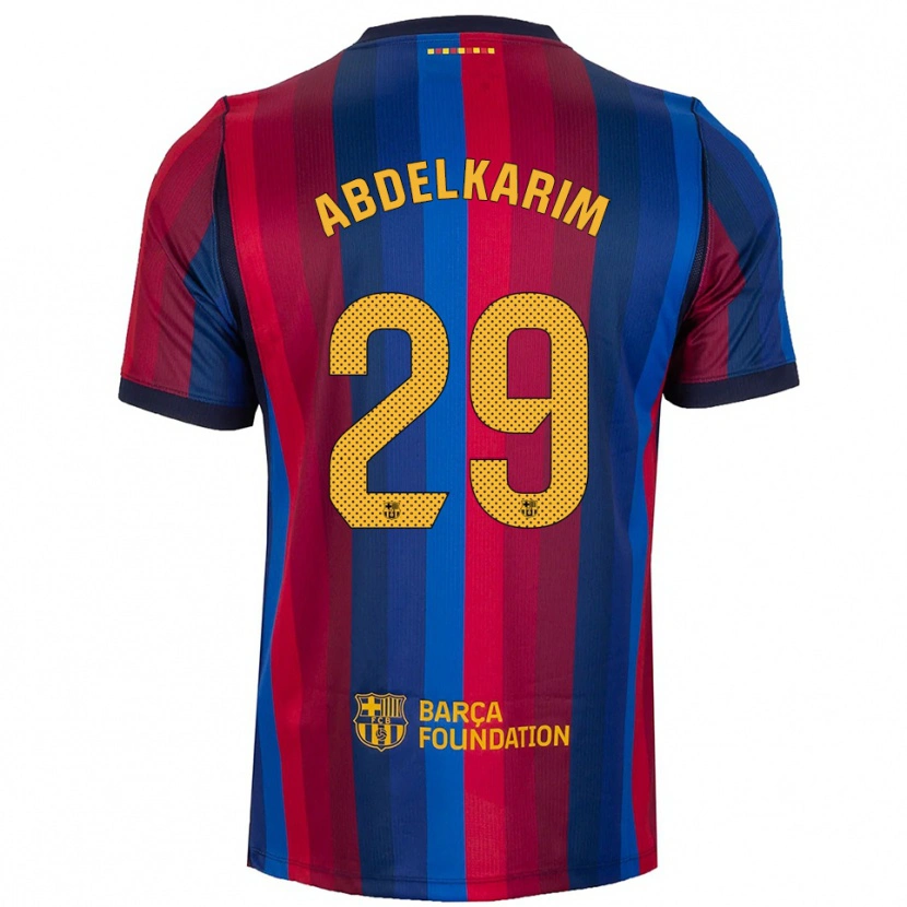 Danxen Criança Camisola Hamza Abdelkarim #29 Azul Real Vermelho Amarelo Principal 2026/27 Camisa Brasil