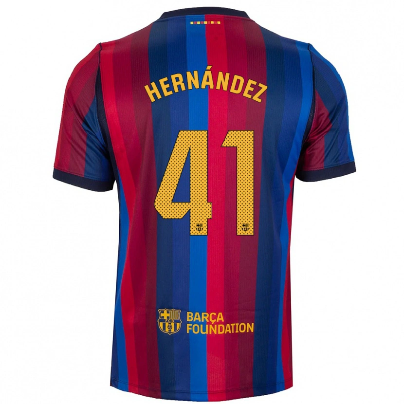 Danxen Criança Camisola Juan Hernández #41 Azul Real Vermelho Amarelo Principal 2026/27 Camisa Brasil