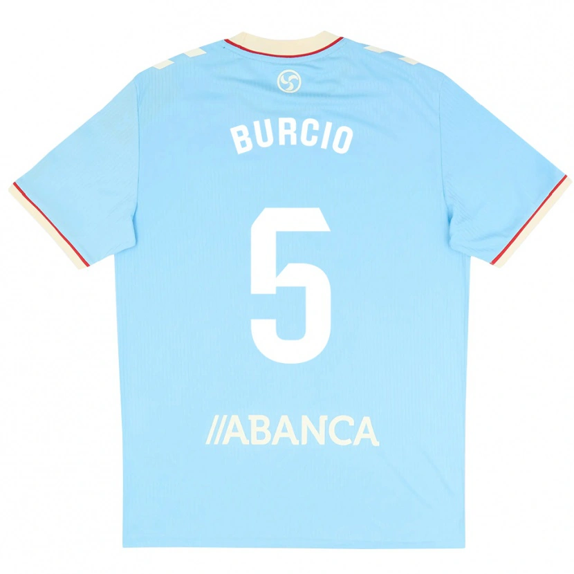 Danxen Criança Camisola Hugo Burcio #5 Azul Céu Branco Vermelho Principal 2026/27 Camisa Brasil