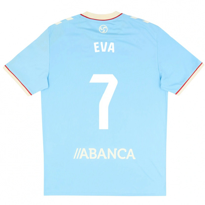 Danxen Criança Camisola Eva López #7 Azul Céu Branco Vermelho Principal 2026/27 Camisa Brasil