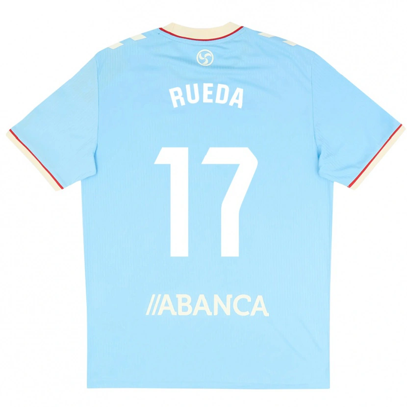 Danxen Criança Camisola Javi Rueda #17 Azul Céu Branco Vermelho Principal 2026/27 Camisa Brasil