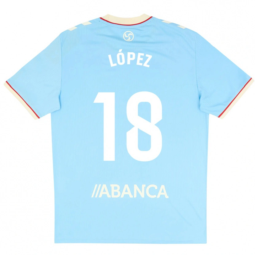 Danxen Criança Camisola Diego López #18 Azul Céu Branco Vermelho Principal 2026/27 Camisa Brasil
