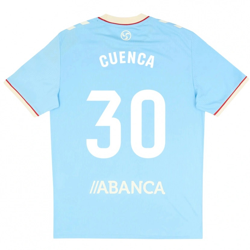 Danxen Criança Camisola Hugo Cuenca #30 Azul Céu Branco Vermelho Principal 2026/27 Camisa Brasil