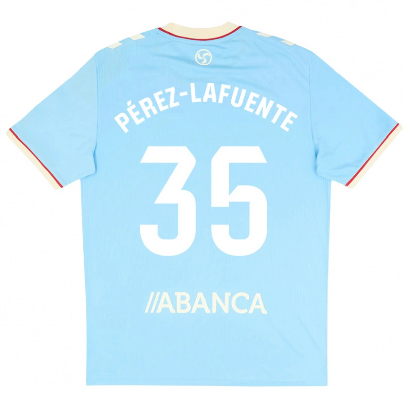 Danxen Criança Camisola Jorge Pérez-Lafuente #35 Azul Céu Branco Vermelho Principal 2026/27 Camisa Brasil