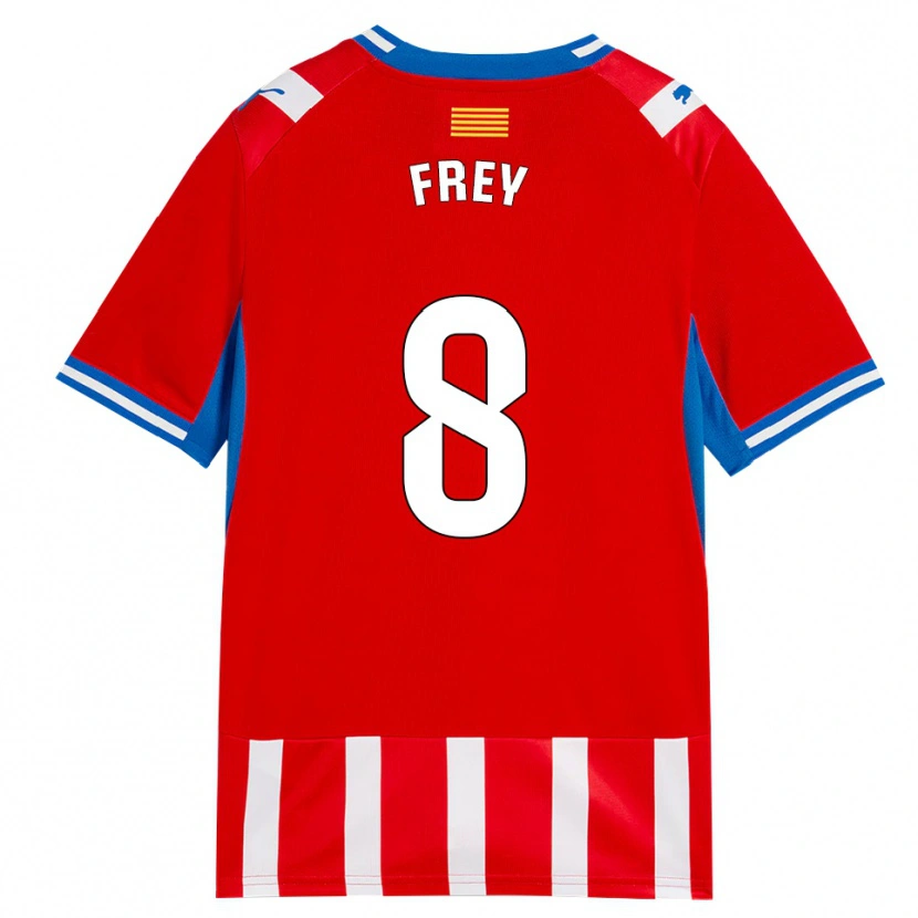 Danxen Criança Camisola Darío Frey #8 Vermelho Branco Azul Céu Principal 2026/27 Camisa Brasil