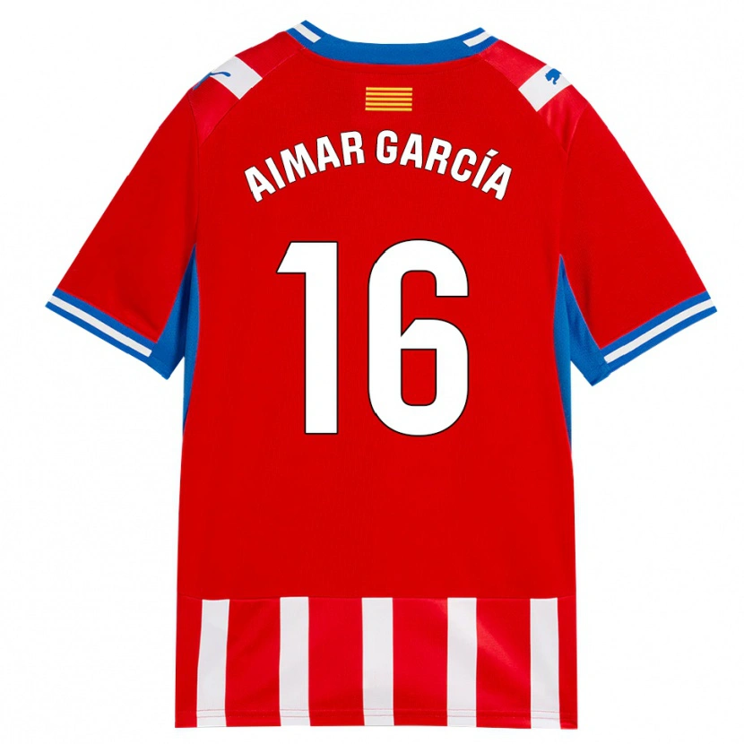 Danxen Criança Camisola Aimar García #16 Vermelho Branco Azul Céu Principal 2026/27 Camisa Brasil