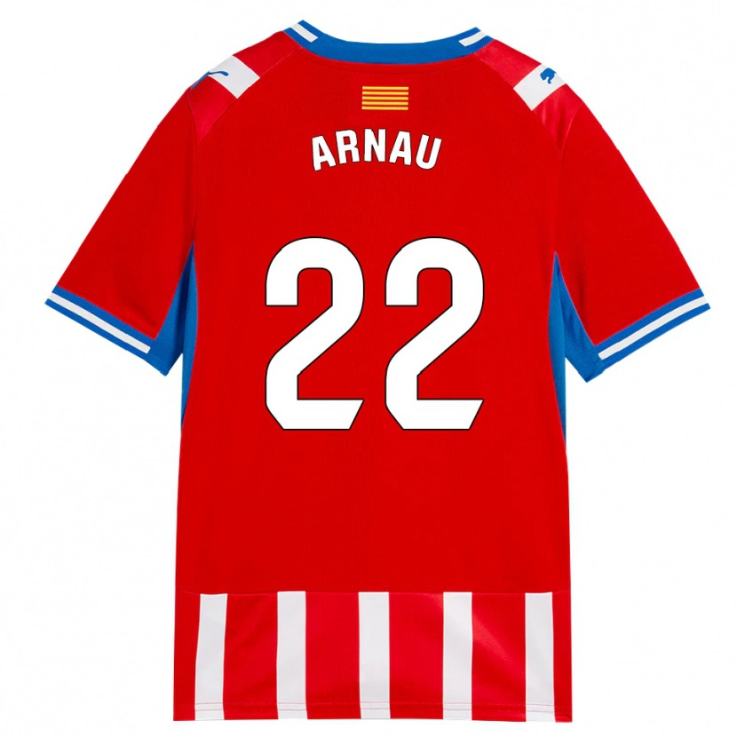 Danxen Criança Camisola Pol Arnau #22 Vermelho Branco Azul Céu Principal 2026/27 Camisa Brasil