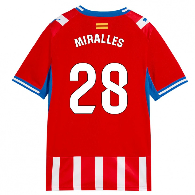 Danxen Criança Camisola Diego Miralles #28 Vermelho Branco Azul Céu Principal 2026/27 Camisa Brasil