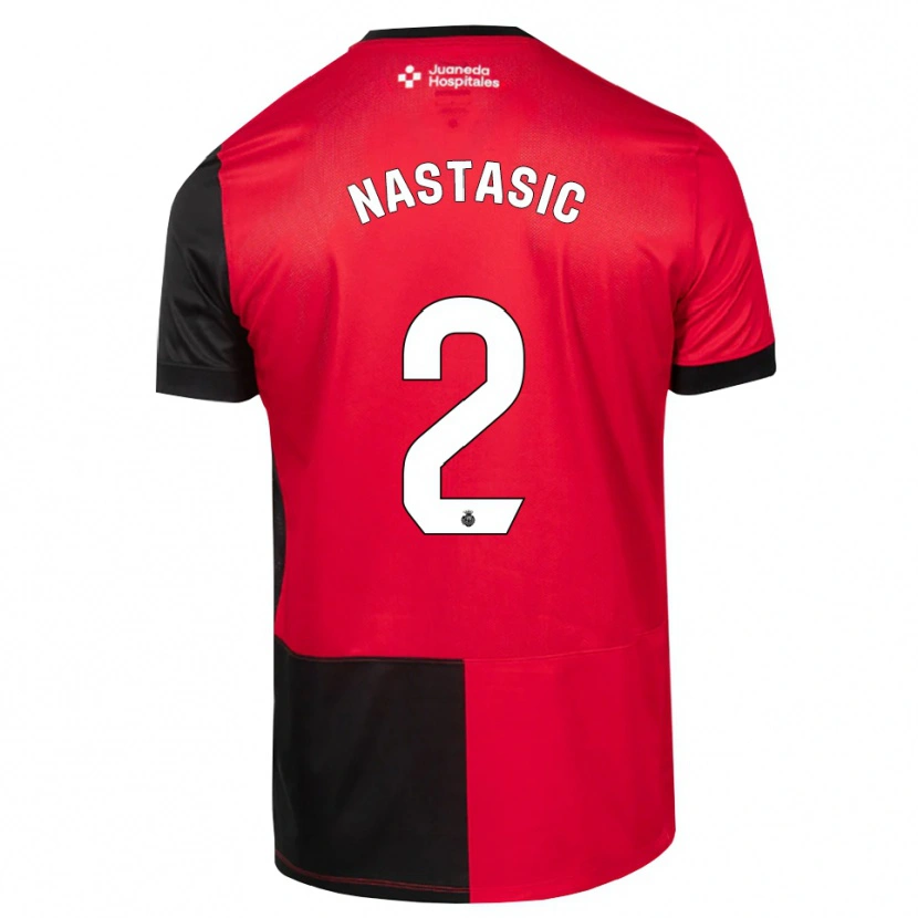 Danxen Criança Camisola Matija Nastasic #2 Preto Vermelho Branco Principal 2026/27 Camisa Brasil