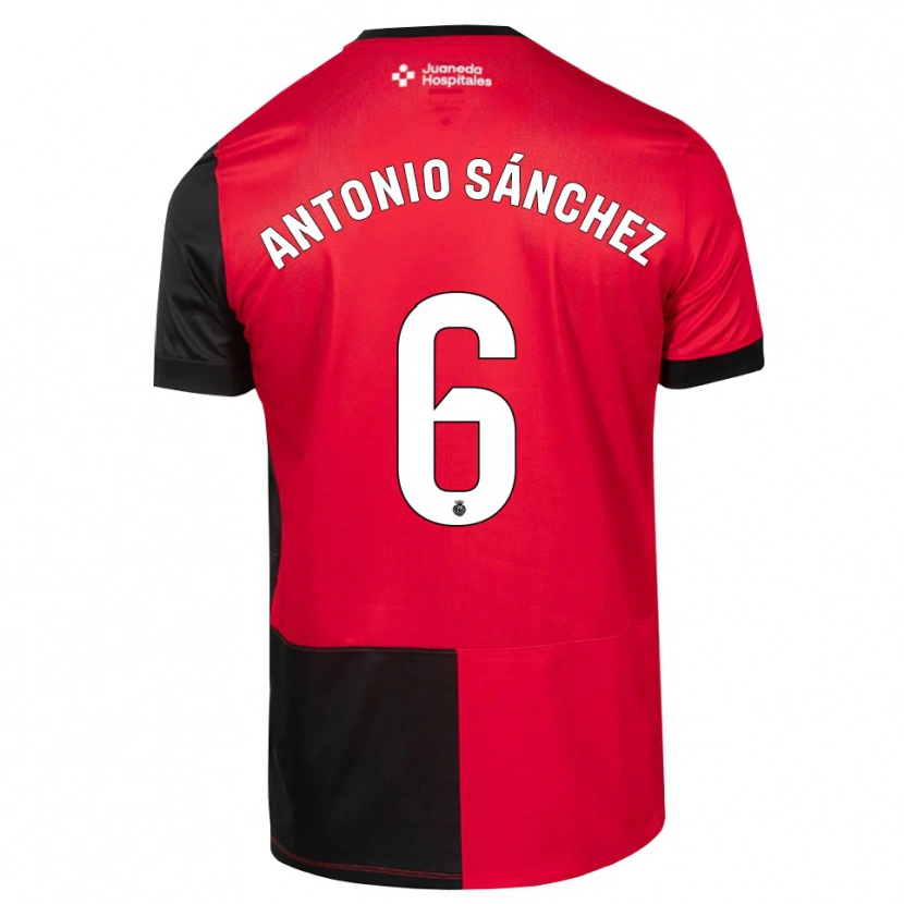 Danxen Criança Camisola Antonio Sánchez #6 Preto Vermelho Branco Principal 2026/27 Camisa Brasil