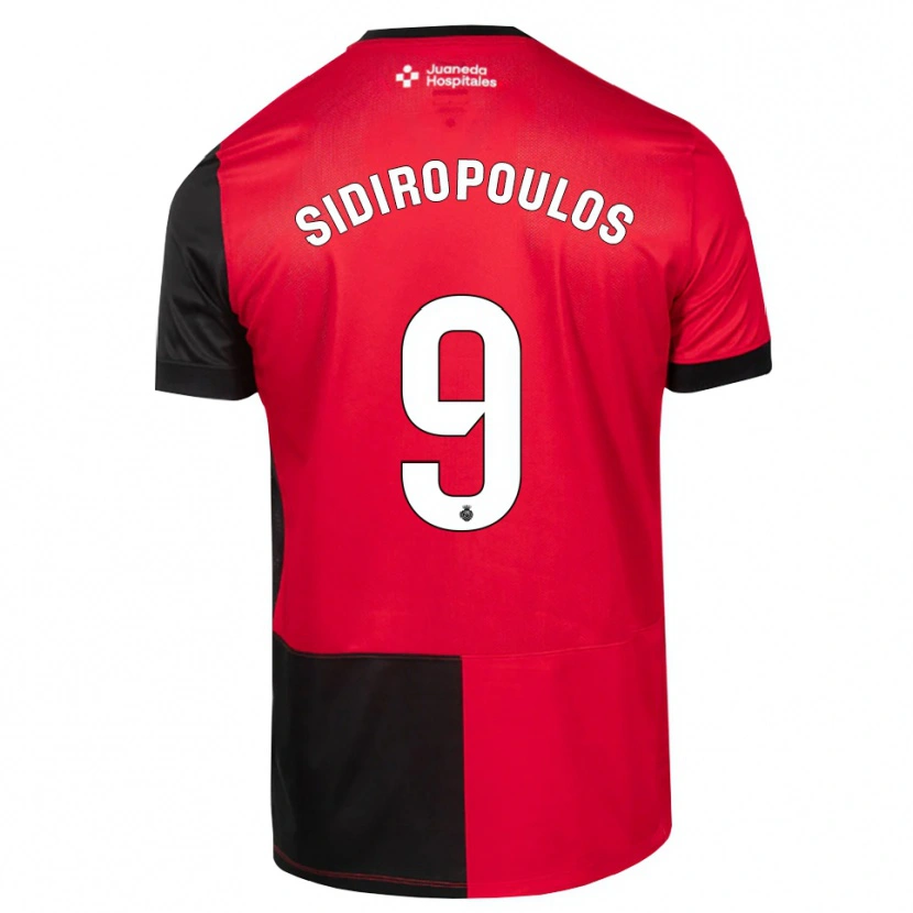 Danxen Criança Camisola Anastasios Sidiropoulos #9 Preto Vermelho Branco Principal 2026/27 Camisa Brasil