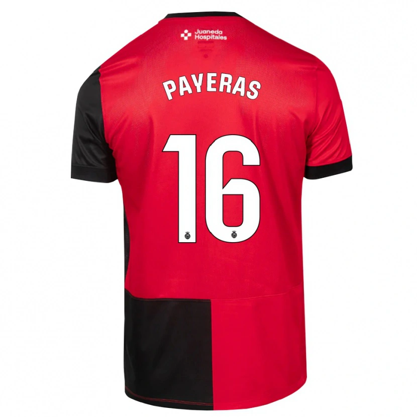 Danxen Criança Camisola Martí Payeras #16 Preto Vermelho Branco Principal 2026/27 Camisa Brasil