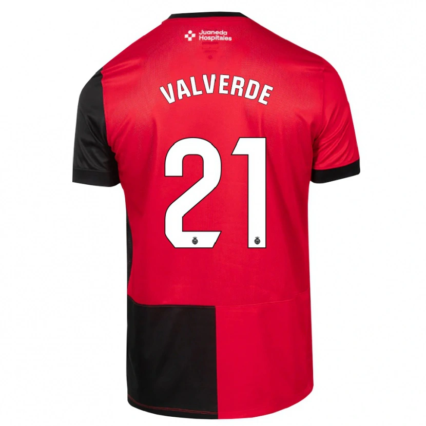 Danxen Criança Camisola David Valverde #21 Preto Vermelho Branco Principal 2026/27 Camisa Brasil