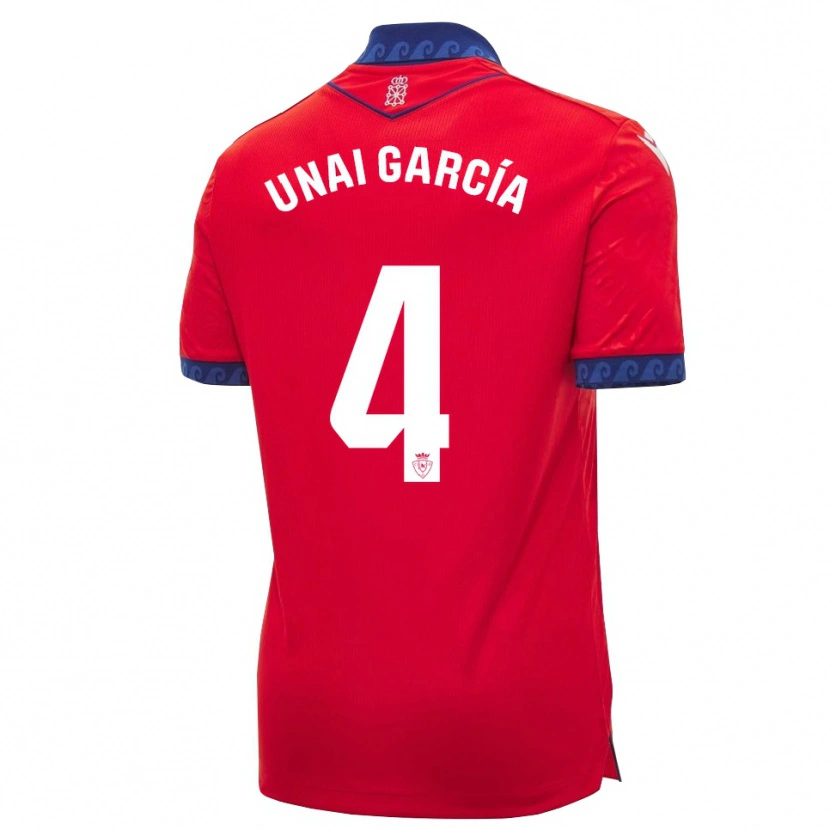 Danxen Criança Camisola Unai García #4 Vermelho Azul Marinho Branco Principal 2026/27 Camisa Brasil