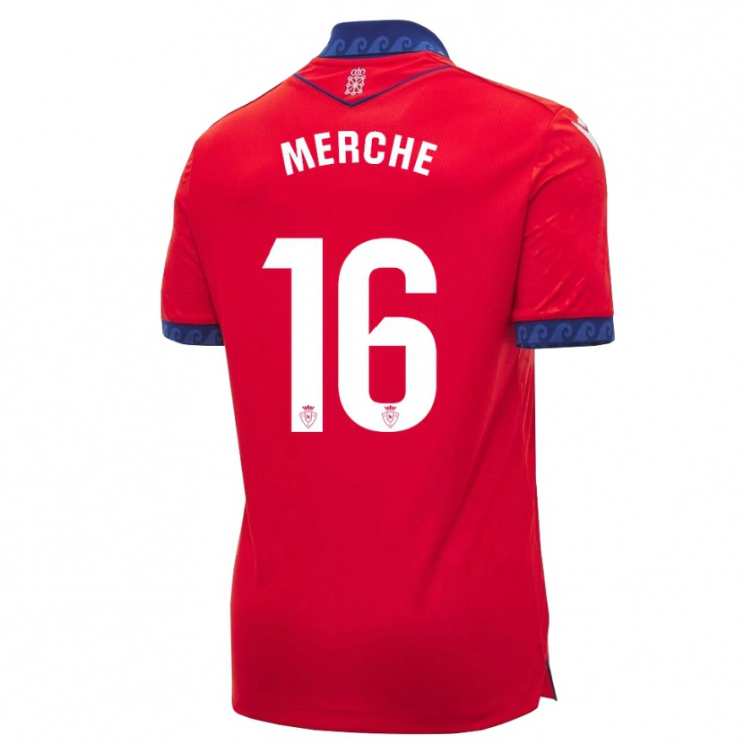 Danxen Criança Camisola Merche Izal García #16 Vermelho Azul Marinho Branco Principal 2026/27 Camisa Brasil
