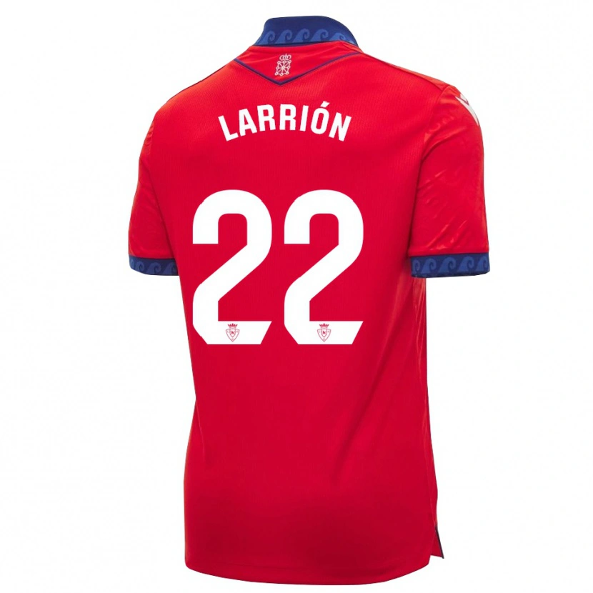 Danxen Criança Camisola Asier Larrión #22 Vermelho Azul Marinho Branco Principal 2026/27 Camisa Brasil