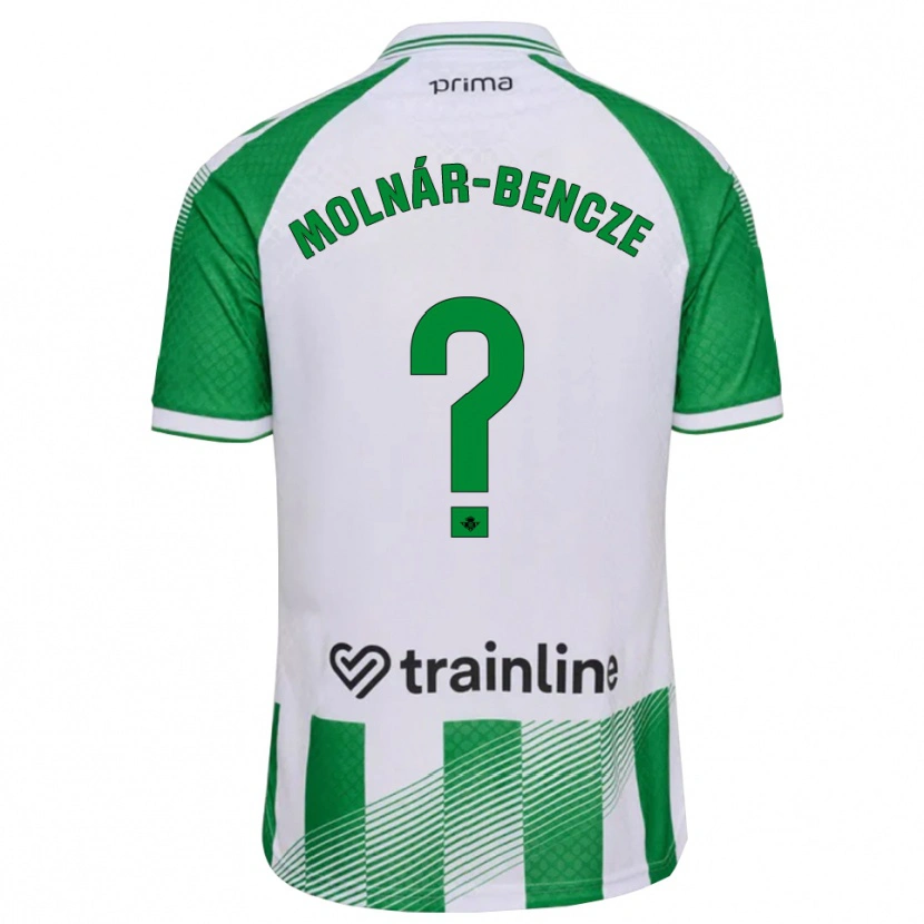 Danxen Criança Camisola Zsombor Molnár-Bencze #0 Verde Claro Preto Branco Principal 2026/27 Camisa Brasil