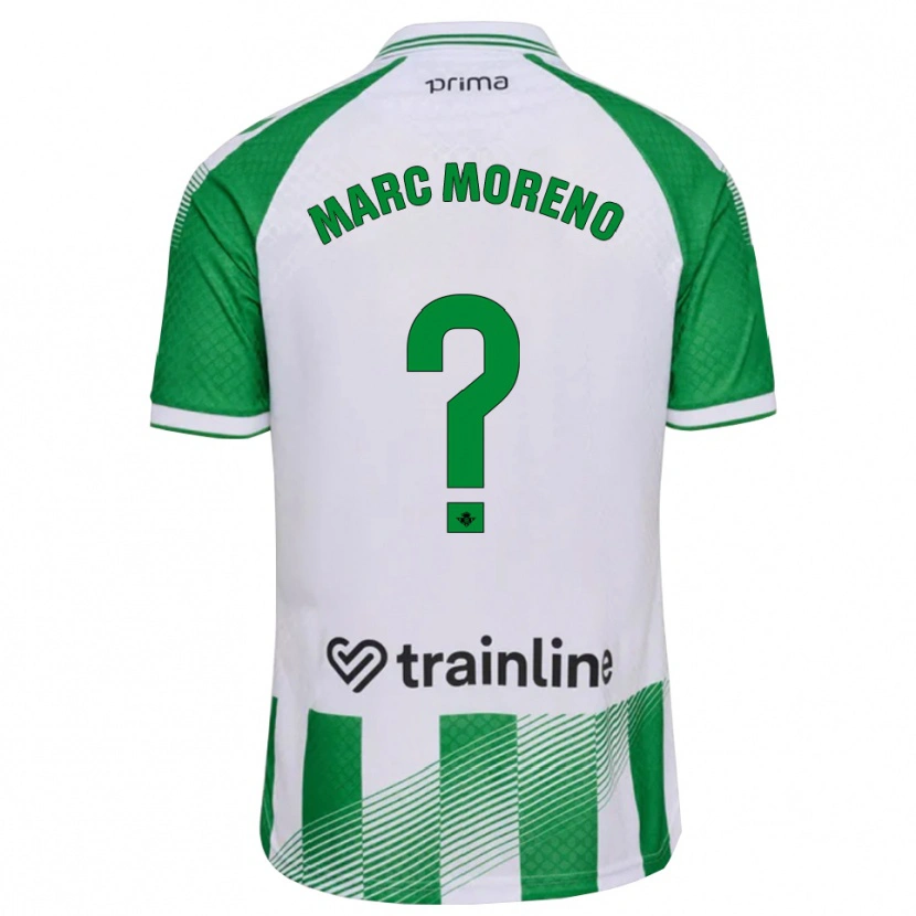 Danxen Criança Camisola Marc Moreno #0 Verde Claro Preto Branco Principal 2026/27 Camisa Brasil