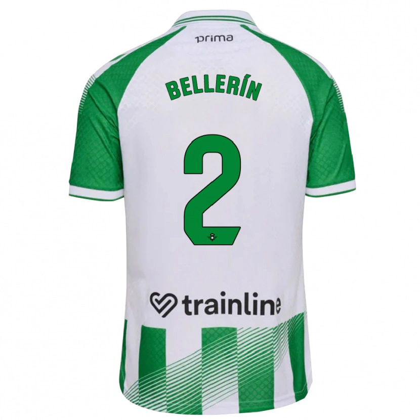 Danxen Criança Camisola Héctor Bellerín #2 Verde Claro Preto Branco Principal 2026/27 Camisa Brasil
