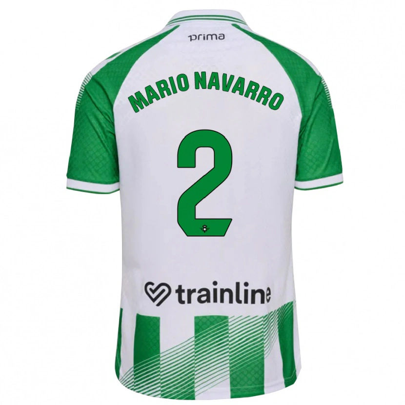 Danxen Criança Camisola Mario Navarro #2 Verde Claro Preto Branco Principal 2026/27 Camisa Brasil