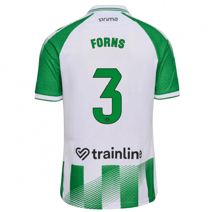 Danxen Criança Camisola Ian Forns #3 Verde Claro Preto Branco Principal 2026/27 Camisa Brasil