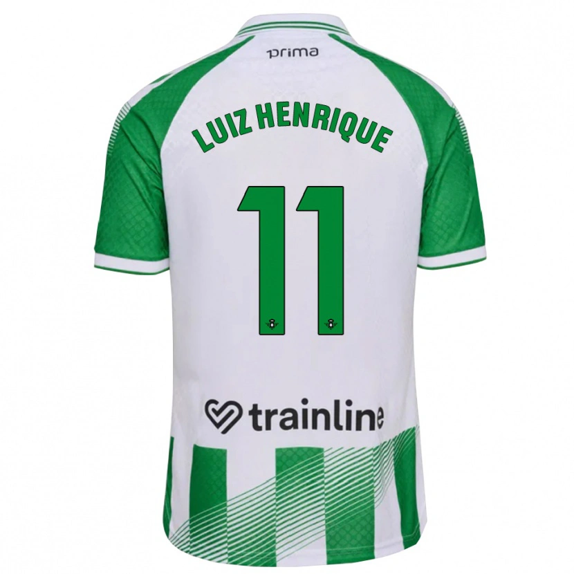 Danxen Criança Camisola Luiz Henrique #11 Verde Claro Preto Branco Principal 2026/27 Camisa Brasil