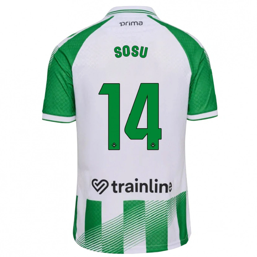 Danxen Criança Camisola Kwame Sosu #14 Verde Claro Preto Branco Principal 2026/27 Camisa Brasil