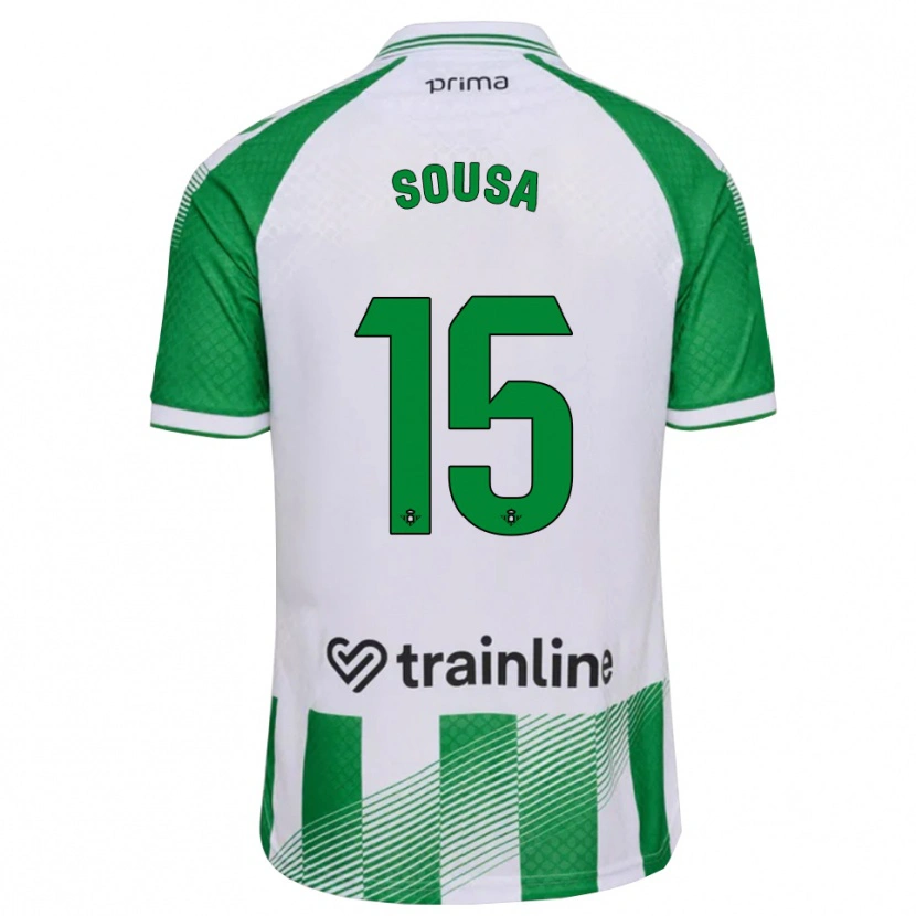 Danxen Criança Camisola Vasco Sousa #15 Verde Claro Preto Branco Principal 2026/27 Camisa Brasil