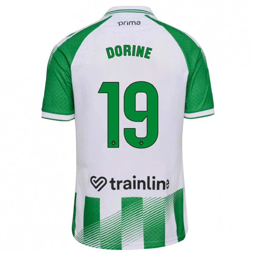 Danxen Criança Camisola Dorine Nina Chuigoue #19 Verde Claro Preto Branco Principal 2026/27 Camisa Brasil
