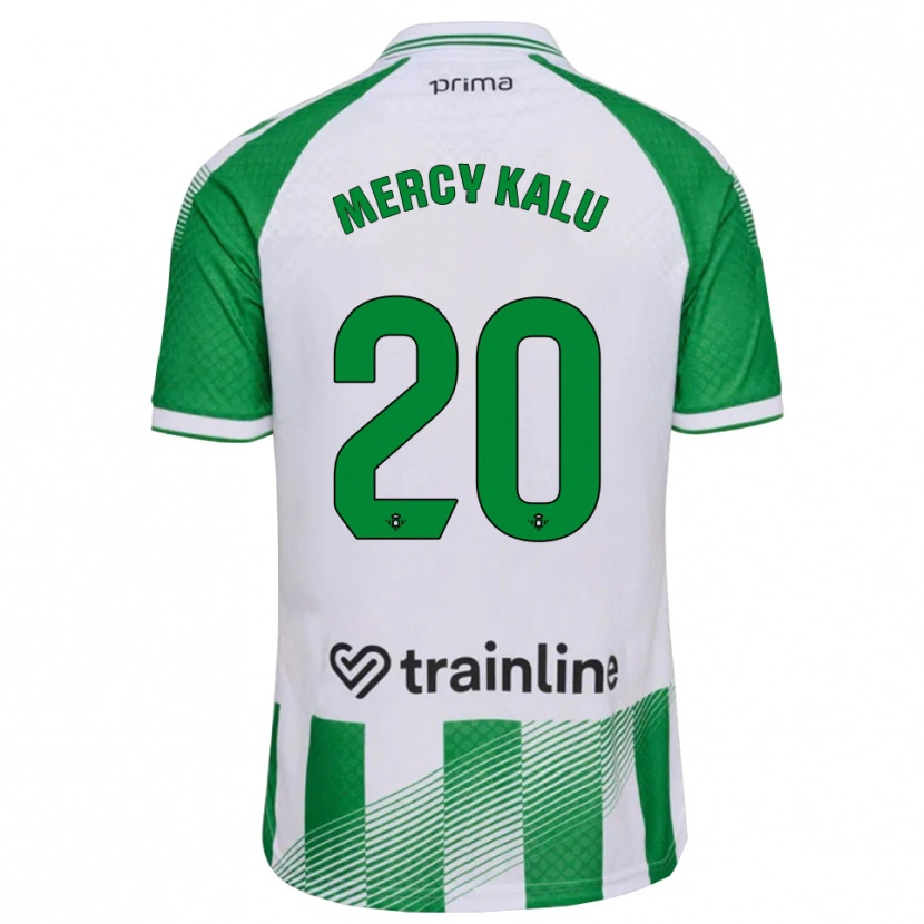 Danxen Criança Camisola Chinyere Mercy Kalu #20 Verde Claro Preto Branco Principal 2026/27 Camisa Brasil