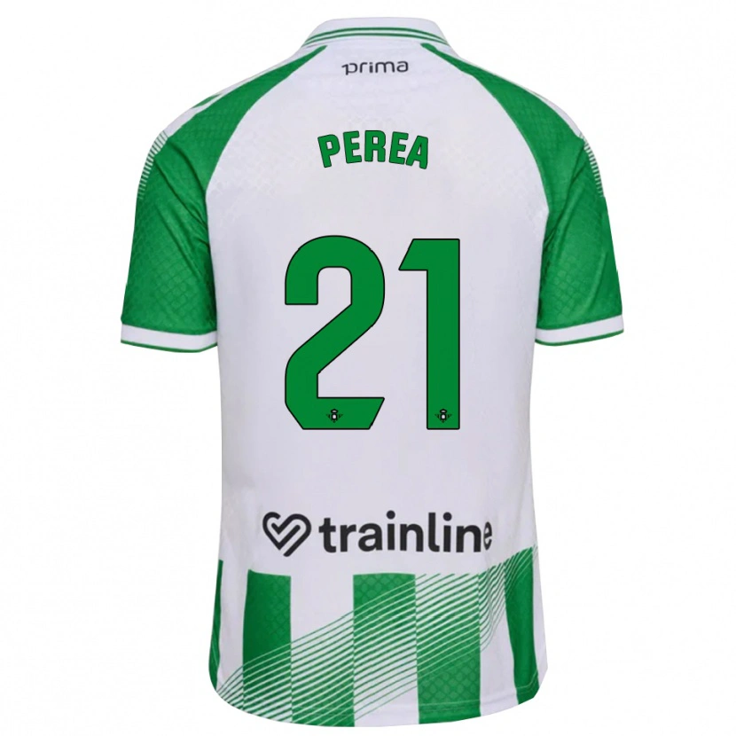 Danxen Criança Camisola Paula Perea #21 Verde Claro Preto Branco Principal 2026/27 Camisa Brasil